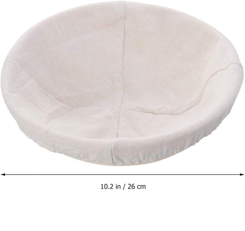 1 Cestas Redondas a Prueba De Pan Para Pan De Masa Madre, Juego De Cestas a Prueba De Masa Madre Con Forro De Tela Para Hacer Pan Para La Cocina (25 X 25 X 8,5 Cm)