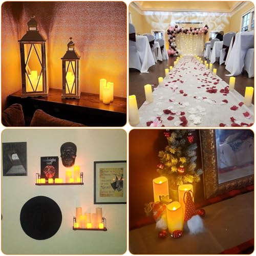 Enido 12 Pc Led Candles Flickering Flameless Candles With Remote & Timer For Romantic Ambiance thumb #8