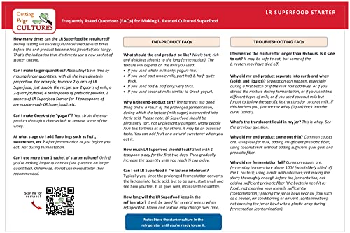Cutting Edge Cultures Lr Superfood Starter Culture L. Reuteri Probiotic As Recommended By Dr William Davis Super Gut thumb #3