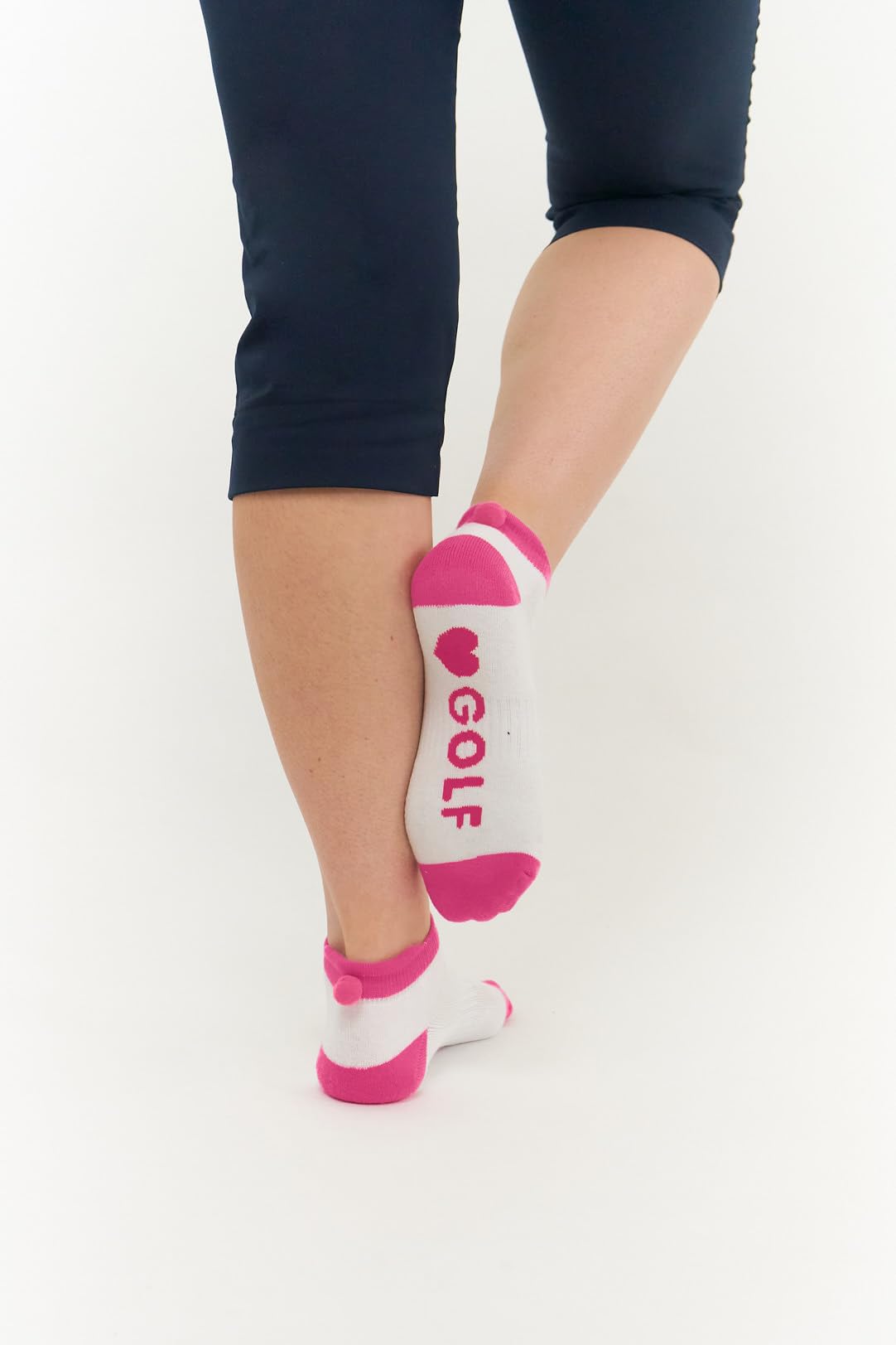 Surprizeshop Ladies Golf Socks (3 Pack) | Cushioned Sole | Extended Tab at rear | One Size UK 4-7 | Compression Fit for Support & Comfort | Womens Golf Socks…