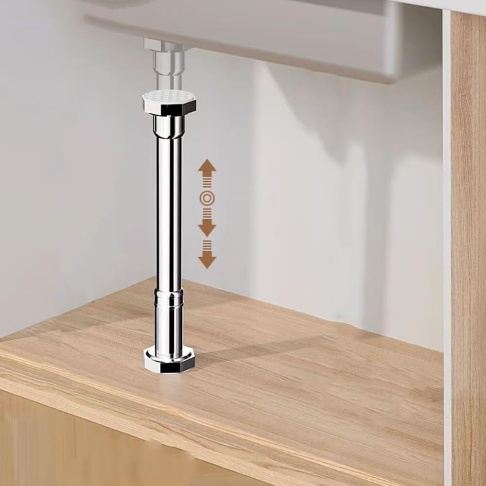 Regulowane nogi, teleskopowe nogi do zlewu, wsporniki podblatowe do zlewu, pręt podtrzymujący zlew kuchenny, nóżka meblowa bez wiertła(H 50 80cm/20" 32")