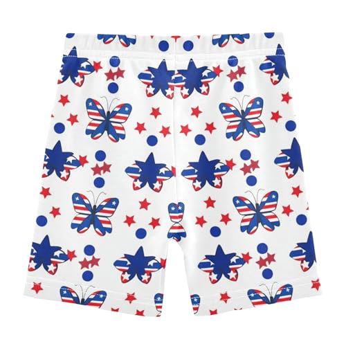 Joisal Under Dress Shorts Print Cotton Toddler Biker Shorts Girls 4t Baby Summer Butterflies Red White Blue Stars2