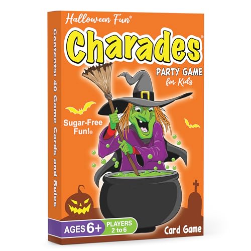 Halloween Fun Charades, a Family Party Game for Kids Ages 6 and Up – No Reading Required to Play – Ideal for Spooky Classroom Fun