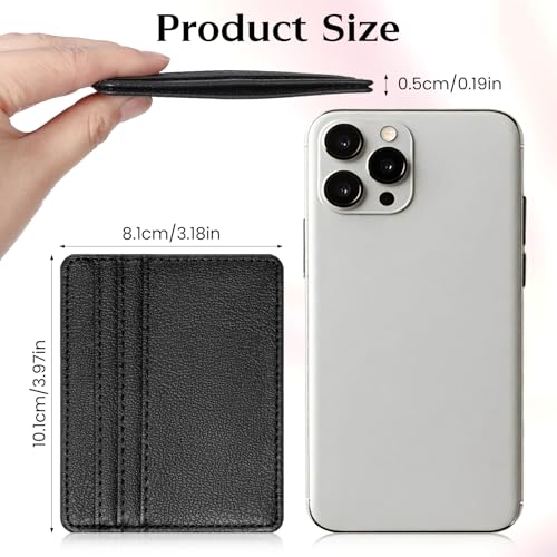 Credit Card Holder Wallet 1 Pcs RFID Blocking Leather Slim Wallet, Black Cards Wallets for Man and Women, Minimalist Credit Cards Case, Small Creditcard Protector with 3 Card Slots and 1 Pocket2
