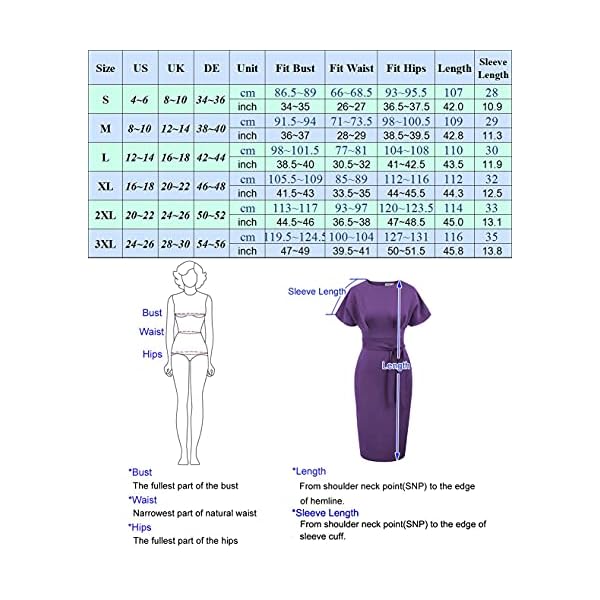 JASAMBAC Business Dresses for Women for Work Office Bodycon Pencil Dress Knee Length Black