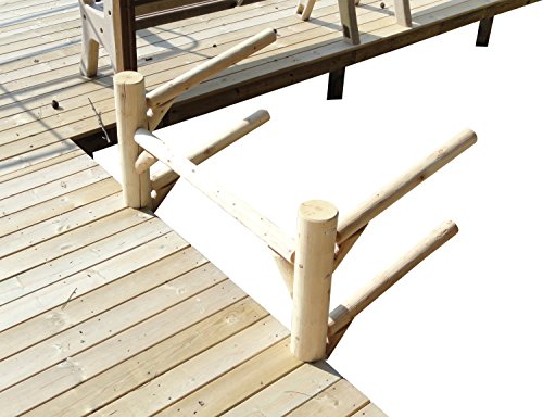 2-Place Dock-Mounted Kayaks/SUP Log Racks, Freestanding Outdoor Kayak Storage, SUP Paddle Board Rack, Surf Stands, Kayak Rack for Dock Equipment, Surfboard Holder, Outdoor Log Racks - Canyon Brown