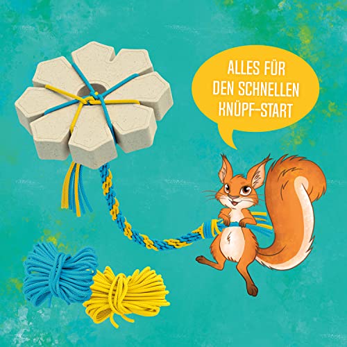 KOSMOS 712594 Knüpfstern, Bastel-Set für Kordeln, für Kinder ab 4 Jahre, als Freundschaftsarmbänder, Deko, Haarband, Schnürsenkel, Schmuck, kreative Basteleien, DIY, Geschenk, Spielzeug