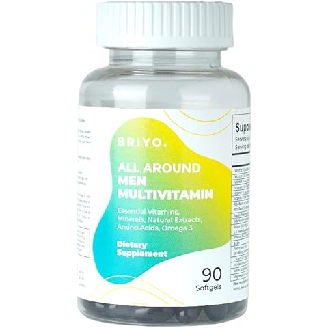 Briyo All Around Men - 38 nutrients (Essential Vitamins, Minerals, Natural extracts, Amino acids) - 90 Capsules Cover