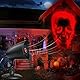 iShabao Halloween Deko Outdoor, 3D Dynamische Halloween Projektor mit Timer, Wasserdicht LED Projektionslampe mit Roter Skelett für Wand Fenster Garten Hof Party Deko