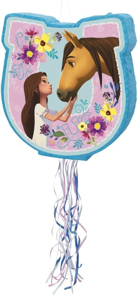 Unique Spirit Riding Free Pull String Pinata - 20" x 21", 1 Pc