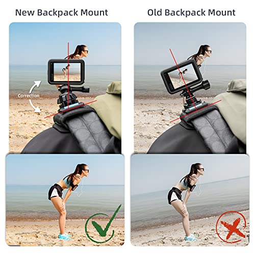 SUREWO Bag Backpack Shoulder Strap Mount with Universal Ball J Hook Compatible with GoPro Hero 13/12/11/10/9/8/7/(2018)/6/5 Black,DJI Osmo Action 5 Pro/4/3 and More Action Cameras - Image 3