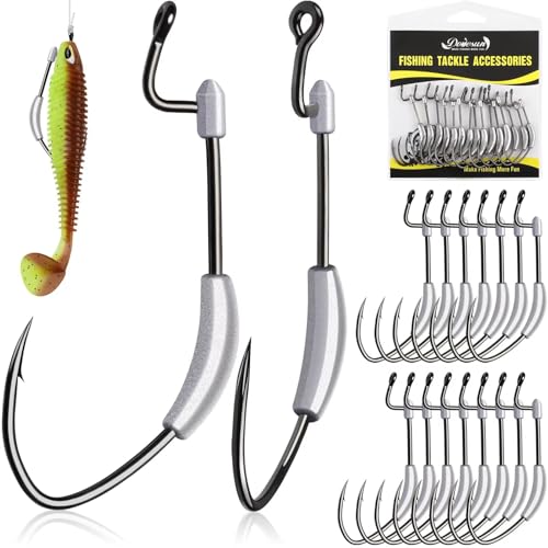 Hameçons lestés EWG pêche au bar montage texan anti-herbe eau douce mer x15
