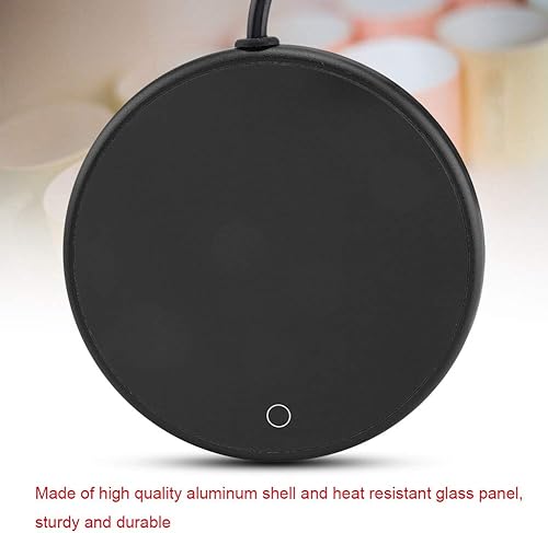 Miniatura 4 de Fdit Calentador eléctrico de taza de bebidas con apagado automático para escritorio, té, café, leche, taza, calentador, bandeja de 220-240 V, uso