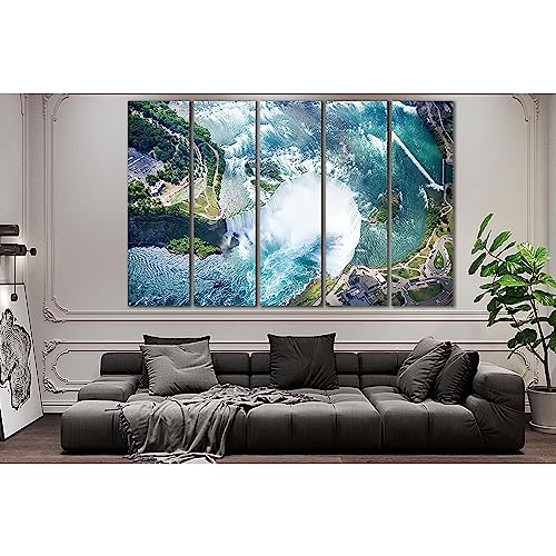 Cataratas del Niágara cuadro impreso sobre lienzo tríptico de 115 x 75 cm para pared 3