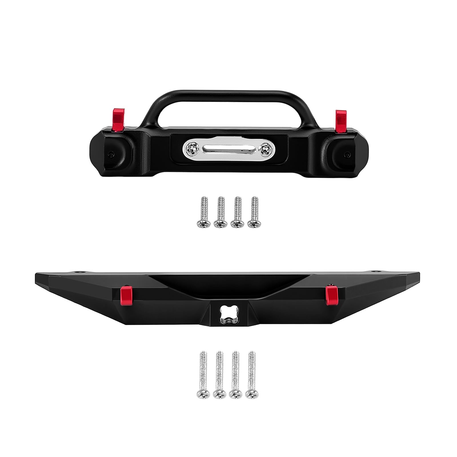 INJORA Paraurti Anteriore e Posteriore in Alluminio per 1/30 Axial SCX30 JLU