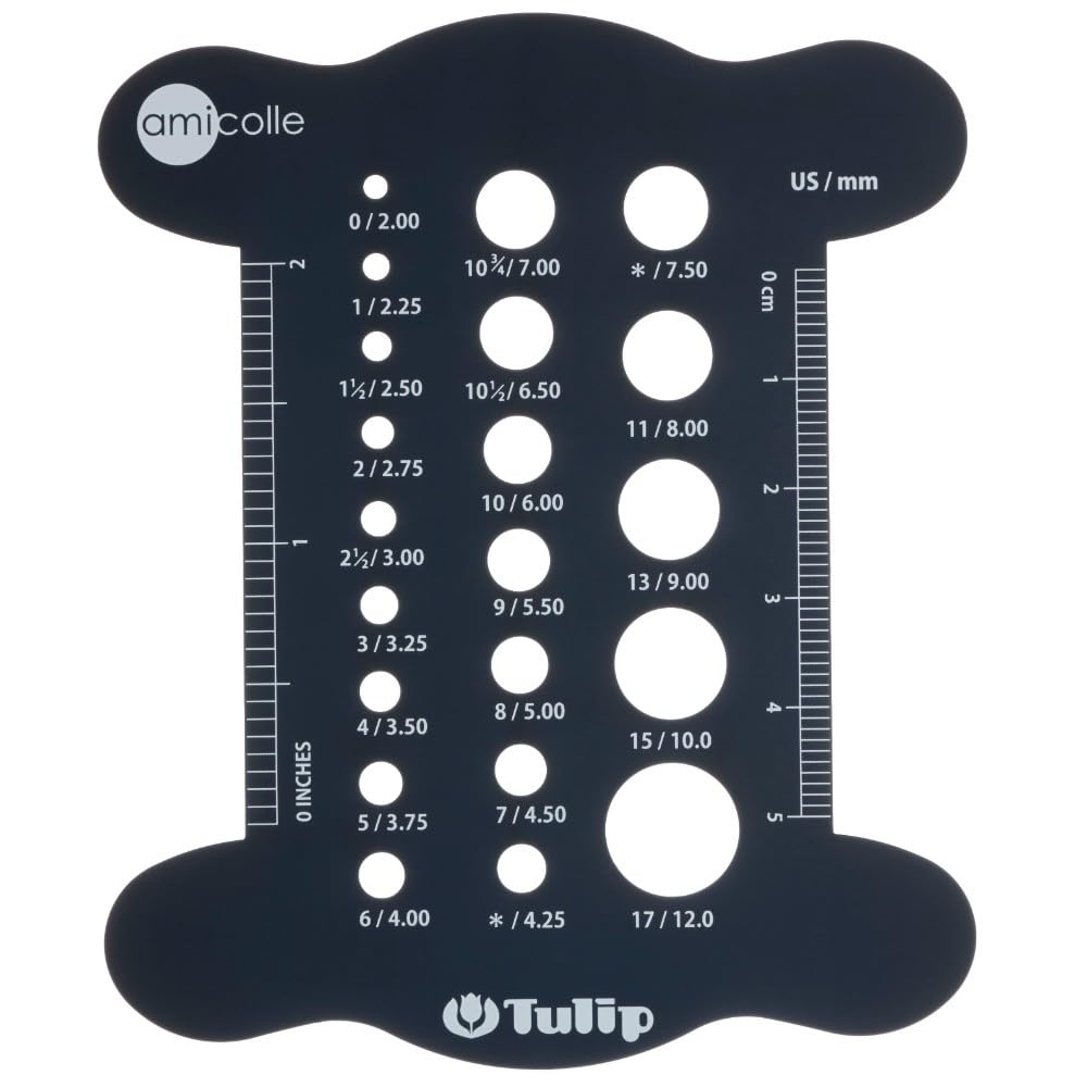 Tulip Knitting Needle Gauge, Navy, 1 piece, Navy Blue