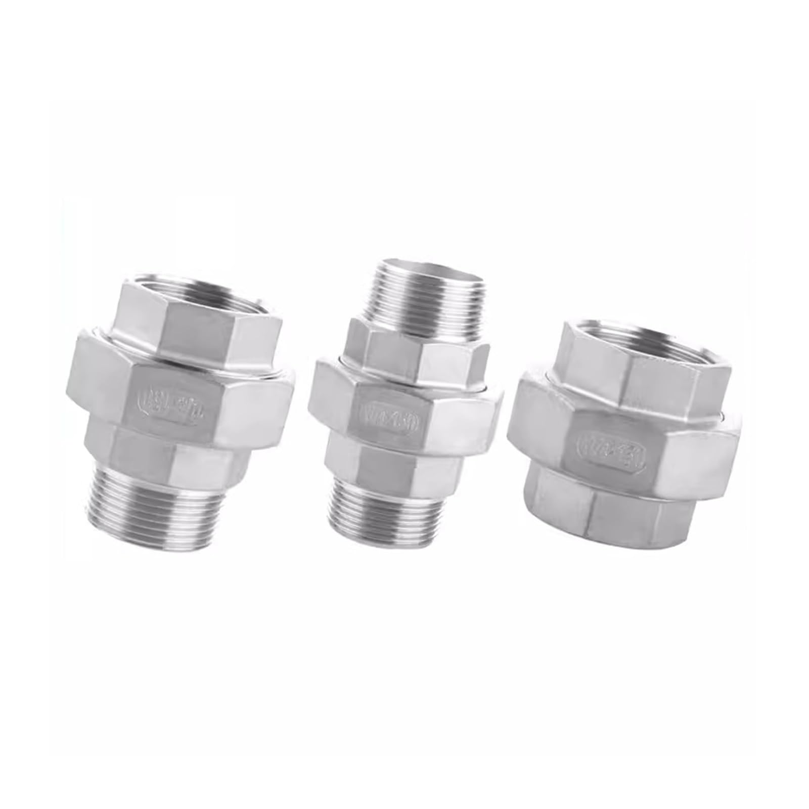 1.5" BSPP Female Thread 304 316 Stainless Steel Union Pipe Fitting Connector Coupler(304SS Female)