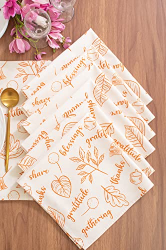 Servilletas de Tela Thanksgiving Pack de 6 20x20 pulg miniatura 3