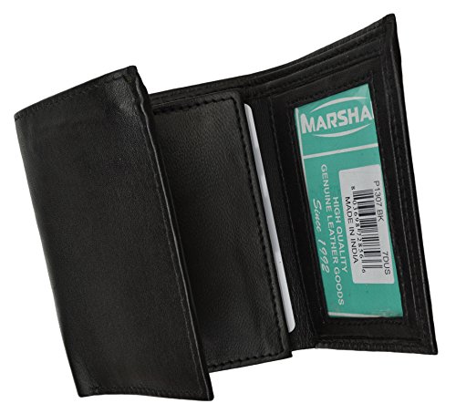 Marshal Wallet Mens Trifold Wallet Extra Capacity 10 Inside Slots 2 ID Windows4