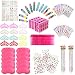 Spa Party Supplies for Girls with 120PCS Multiple Kids Spa Party Favors 12 Bags 12 Body Jewels 12 Colored Hair Clip Braids 12 Tattoos 12 Pink Spa Eye Masks 24 Toe Separators 12 Emery Boards 12 Crown Hair Fringe Stickers 12 Girls Nail Decal Sets for Birthday Gifts For Girl Kids Party Favors