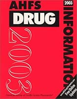 Ahfs Drug Information 2003 1585280399 Book Cover