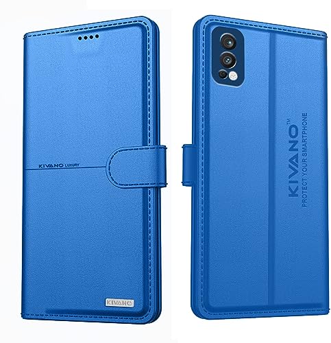 Image of KIVANO Compatible with OnePlus Nord 2 5G Flip Cover | Leather Finish | Inside Pockets & Inbuilt Stand | Shockproof Wallet Style Magnetic Closure Back Cover Case