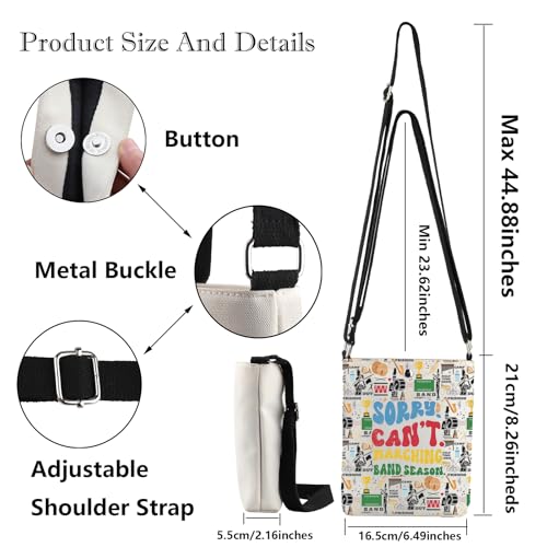G2TUP Marching Band Crossbody Bag Marching Band Gifts Band Director Gift Sorry Can't Marching Band Season Shoulder Bag2