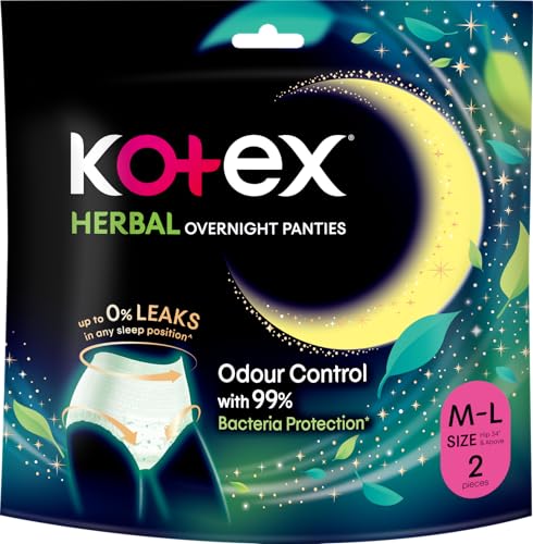 KOTEX Herbal Overnight Panties (M/L)