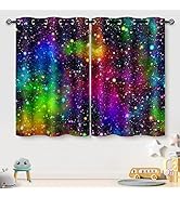 Aimego Galaxy Outer Space Blackout Curtains for Kids Boys Girls Nursery Bedroom Living Room Nebul...
