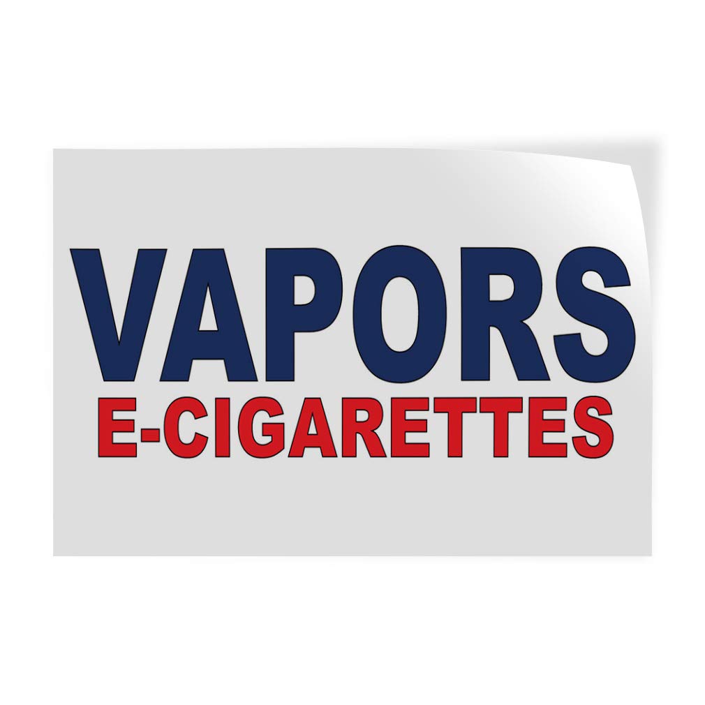Decal Stickers Multiple Sizes Vapors E-Cigarettes Blue Red Industrial Vinyl Safety Sign Label Business 24x18Inches