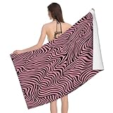 【 Taille 】 Drap de plage rayé géométrique en 3D 90x180 cm pour adultes enfants homme femme fille.