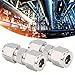 DANAIXZ 316 Stainless Steel Compression Fitting Straight Double Ferrule Tube Adapter 2Pcs High Pressure No Welding Required for Petrochemical Industry Food Processing Pharmaceutica (F10)