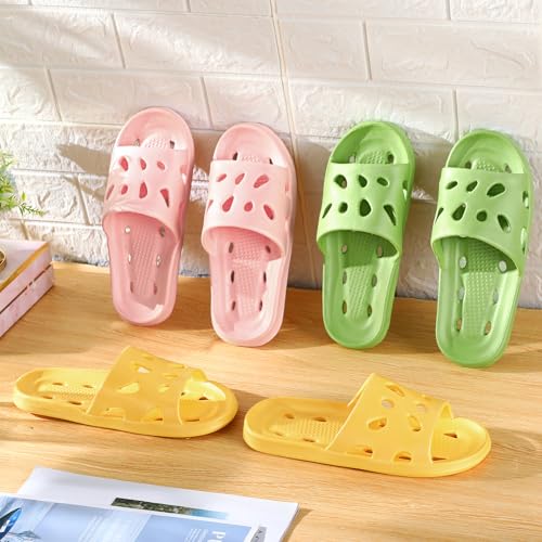3 Pairs Shower Shoes Bulk Women Men Bathroom Shower Slippers Quick Drying Non Slip for Home Pool Beach Indoor4