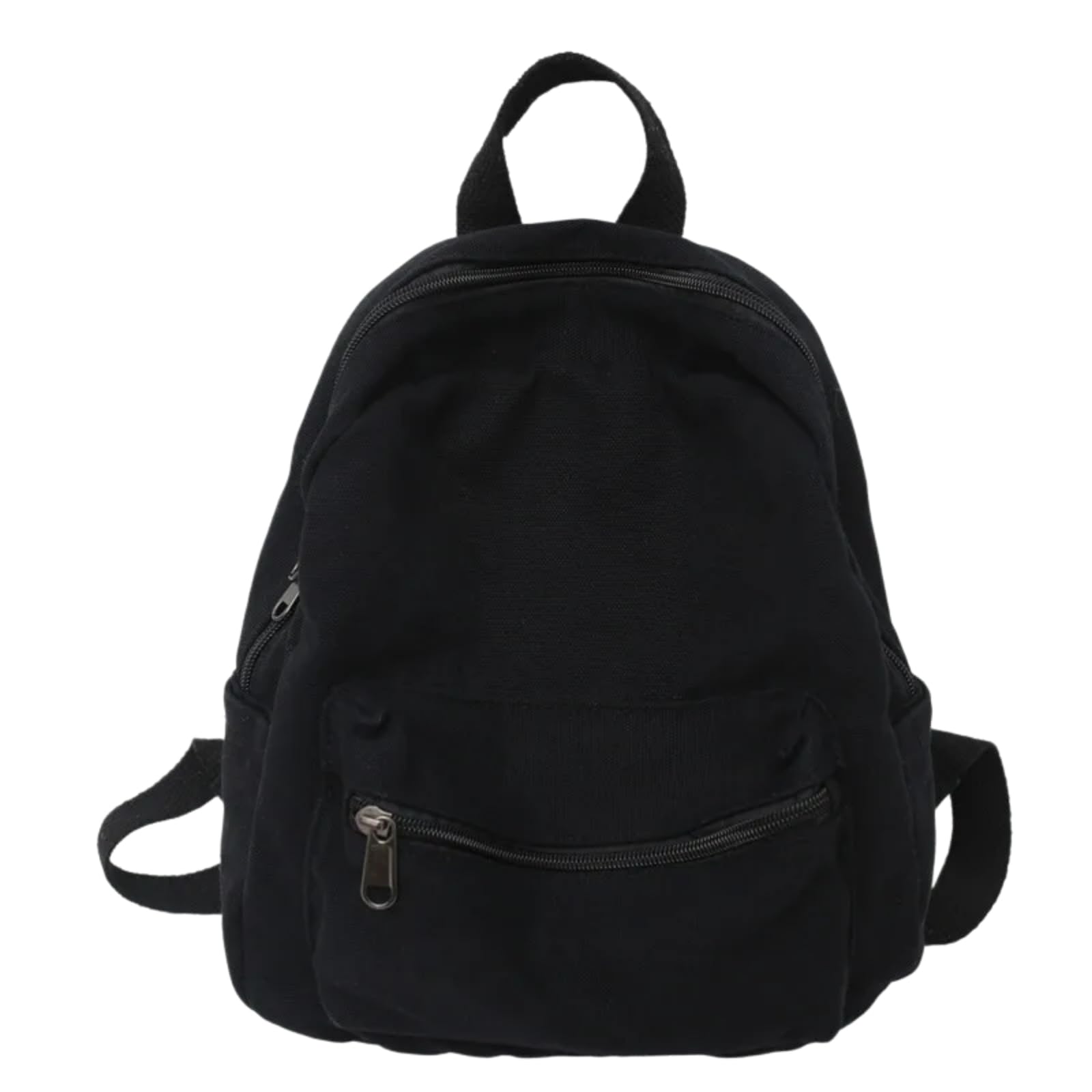 Zaino da Viaggio in Tela Lavato, Tasca con Cerniera Anteriore Semplice Sacco Giorno Casual Slot Aperte Laterali per I Viaggi Giornalieri degli Studenti-brown-24x29x9cm