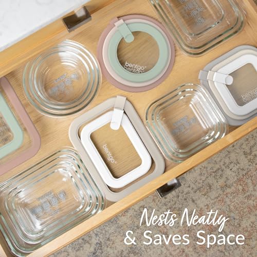 Image of Bentgo Signature Glass Food Storage Containers with Lids, 10 Piece Set