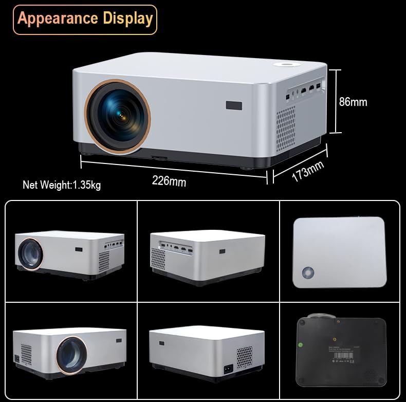 Image of X4 Android LED 7500 Lumens Projector, 4K Support, Native 1080p, Smart Wi-Fi & Bluetooth Auto Keystone Correction 2GB /16GB Home Theatre Projector