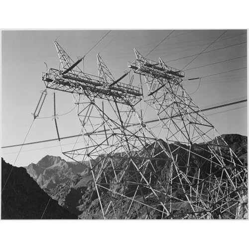Impression giclée Adams Boulder Dam affiche noir et blanc géante 101x127cm