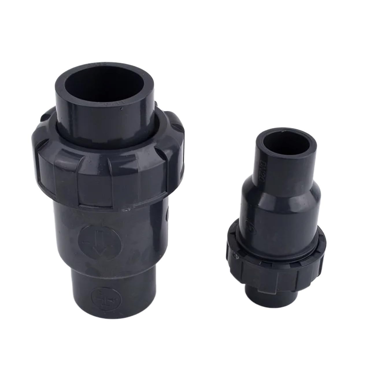 Yzcijh One Color 1Pcs - Upvc Single Union Dark Gray Check Valve For Garden Irrigation And Aquarium - 20-63Mm(50Mm)