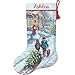 Dimensions 70-08995 Holiday Tradition DIY Personalizable Christmas Counted Cross Stitch Stocking Kit, 14 Count Light Blue Aida, 16