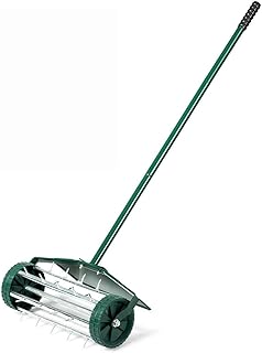 THE WHITE SHOP Rolling Lawn Aerator