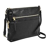Fossil Damen Fiona Crossbody, Schwarz, 30.1752 cm x 6.985 25.0952 EU