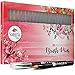 SANGRIA PENS - Real Watercolor Brush Pens, 20 different Paint Markers with Flexible Brush Tips, Great for Professionals, Painting, Calligraphy and Drawing - also Includes 1 Aqua Brush for Blending