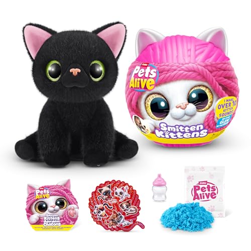 Pets Alive Smitten Kittens Surprise (Bombay Cat Lucky) por ZURU Nurture Play - Juguete Suave para desembalar, adopta 10 Sonidos interactivos Pets Alive Smitten Kittens Surprise (Bombay Cat Lucky) por ZURU Nurture Play - Juguete Suave para desembalar, adopta 10 Sonidos interactivos