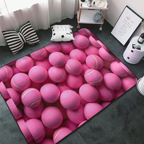 Tapis tennis rose vif 152x99 cm en velours fin résistant - 4
