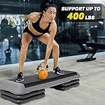 HomGarden 28.15" & 43" Adjustable Workout Aerobic Stepper in Fitness & Exercise Step Platform Trainer Stepper - Image 2