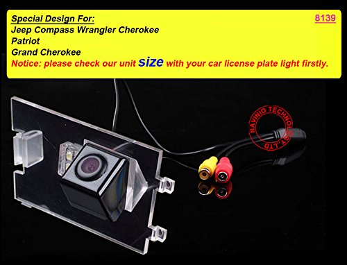 Kalakus Reversing Camera Parking System in License Plate light with 170 Night Vission Waterproof Back up Rear View Camera for Jeep Compass Wrangler Cherokee/Patriot/Grand Cherkoee - Image 2