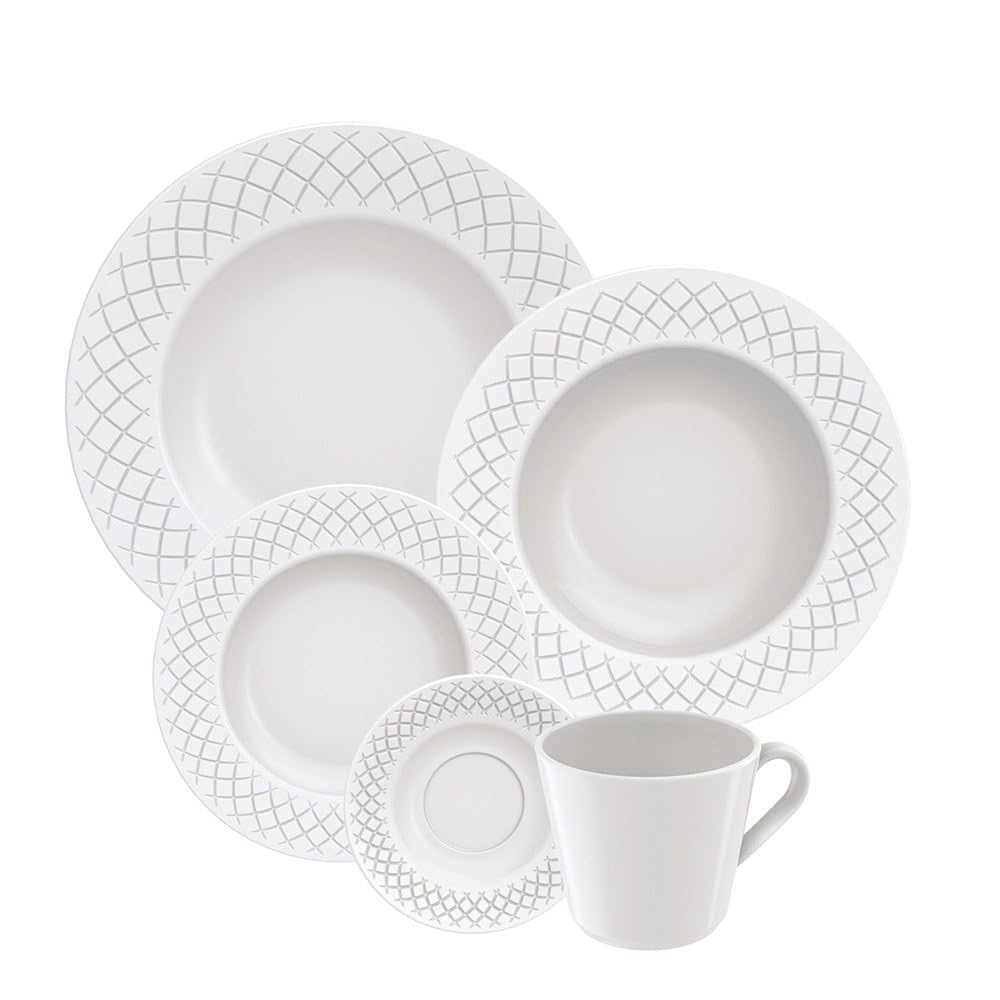 Aparelho de Jantar Tramontina Ingrid em Porcelana 20 Peças