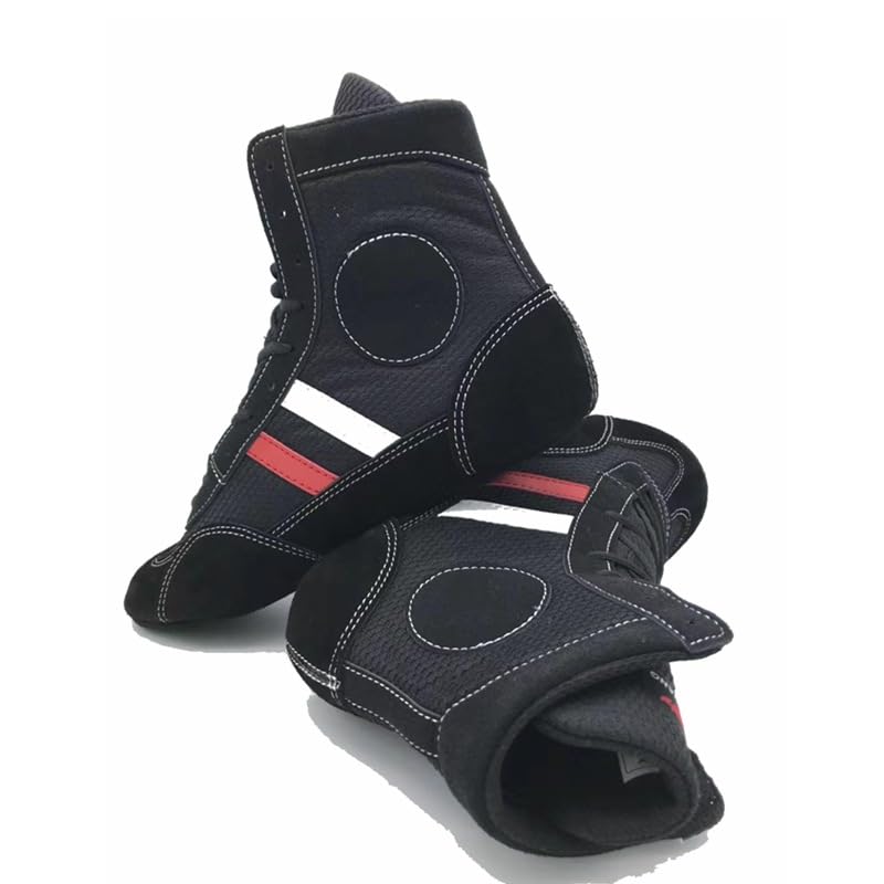 Wrestling Shoe Boxing Shoe Sambo Shoes Freestyle Wrestling Shoes Soft Sole, EU-31, Red4