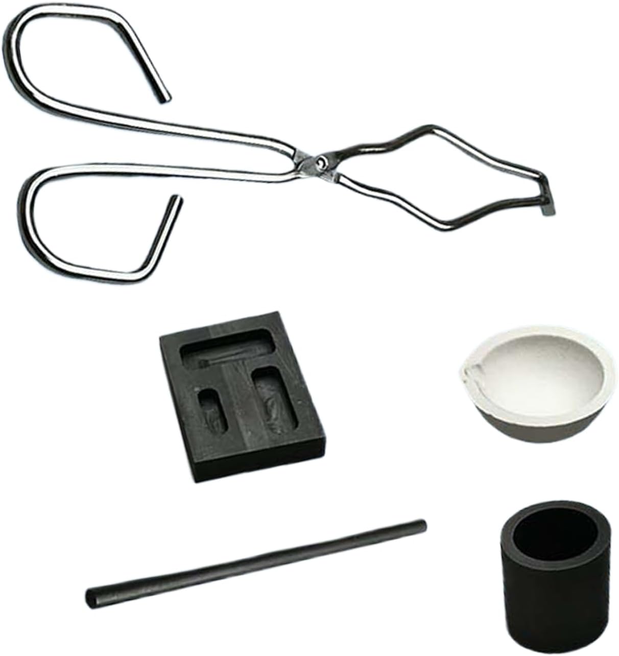 Smelting Kit Graphite - Torch Casting Set with Crucible Ingot Mold | Practical Metalworking Equipment for Jewelry Makers DIY Hobbyists Studio Garage Home Creative Learning Tasks