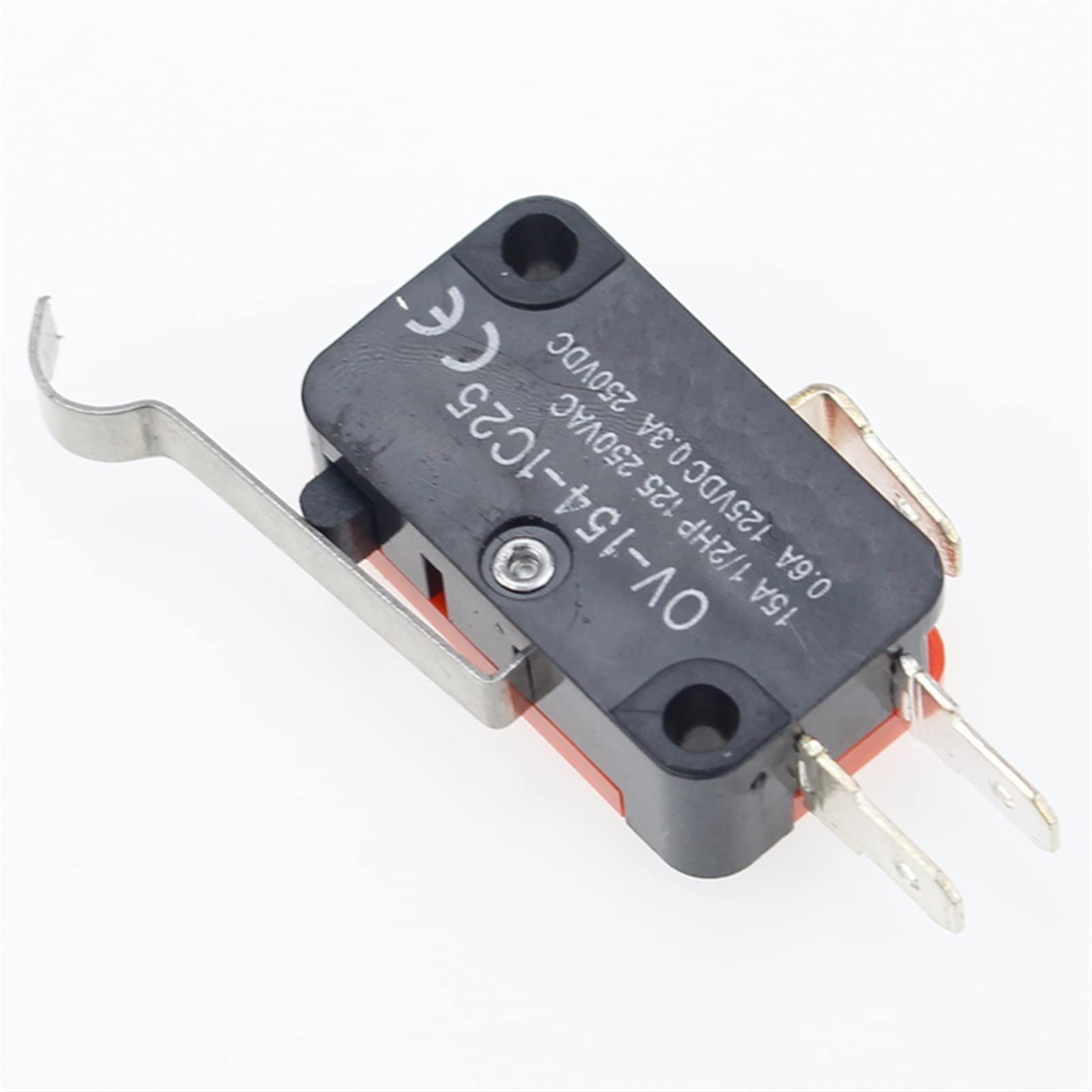 Interruttori industriali 5pcs V-154-1C25 Pulsante a Scatto a Scatto con Rullo a Maniglia Lunga SPDT Micro Interruttore on-off momentaneo 15A 250V Interruttori Rosso/Nero